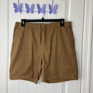 NWOT Old Navy‎ men’s tan jogger built in flex elastic waist drawstring shorts L